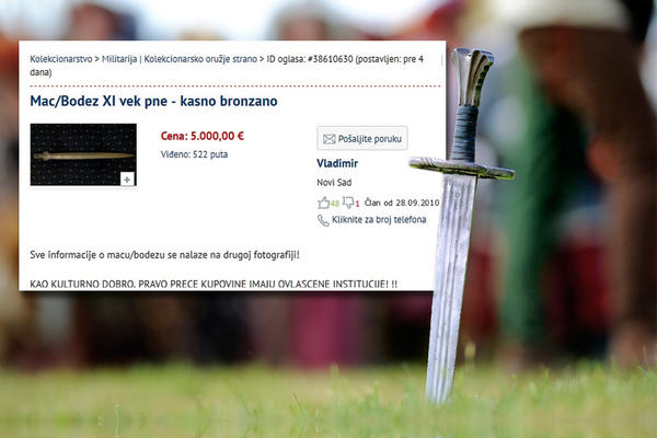 PRODAJEM MAČ, CENA 5.000 EVRA: Oglas jednog Novosađanina izaziva čuđenje! (FOTO)