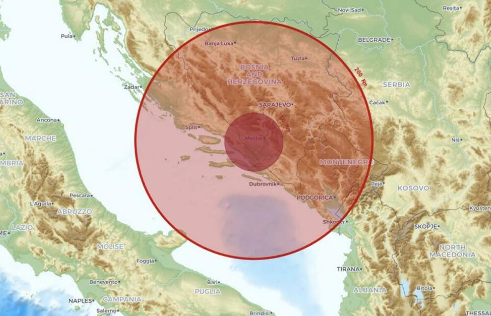 Zemljotres, Mostar