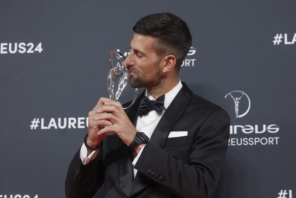 Tom Brejdi prethodne večeri imao je čast da najboljem teniseru sveta Novaku Đokoviću dodeli prestižu nagradu