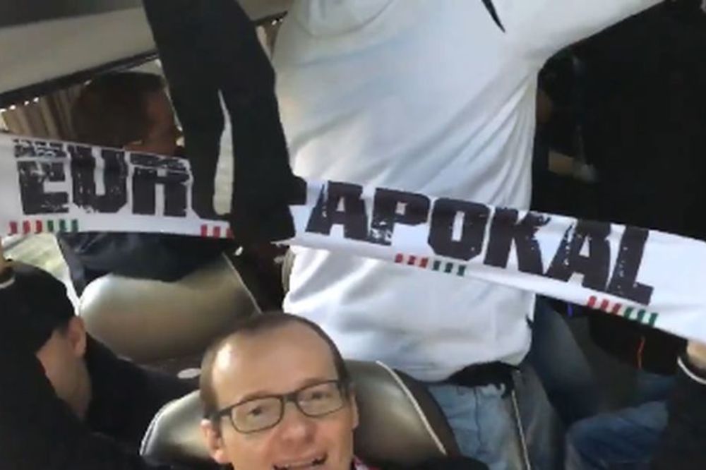 Optimizam na putu za Beograd: Snimak direktno iz autobusa navijača Augzburga! (VIDEO)