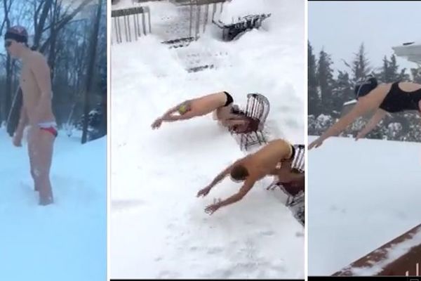 Da li biste skočili i plivali u snegu? Ovi ljudi su ili ludi ili ludo hrabri! (VIDEO)
