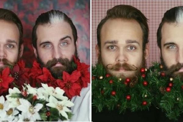 Oni znaju ŠTA DA POKLONE  ŽENI! Njihove božićne brade su bile najlepše na svetu! (FOTO)