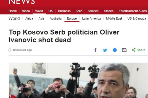 SVETSKI MEDIJI O UBISTVU IVANOVIĆA: Vest o likvidaciji najpoznatijeg kosovskog političara obišla planetu