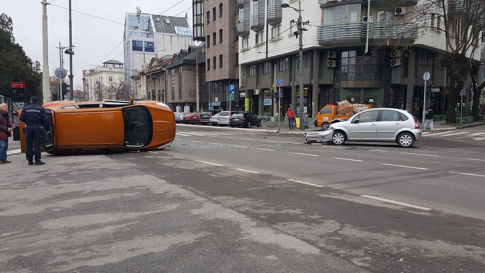 Udes na uglu Takovske i Dalmatinske ulice u Beogradu  