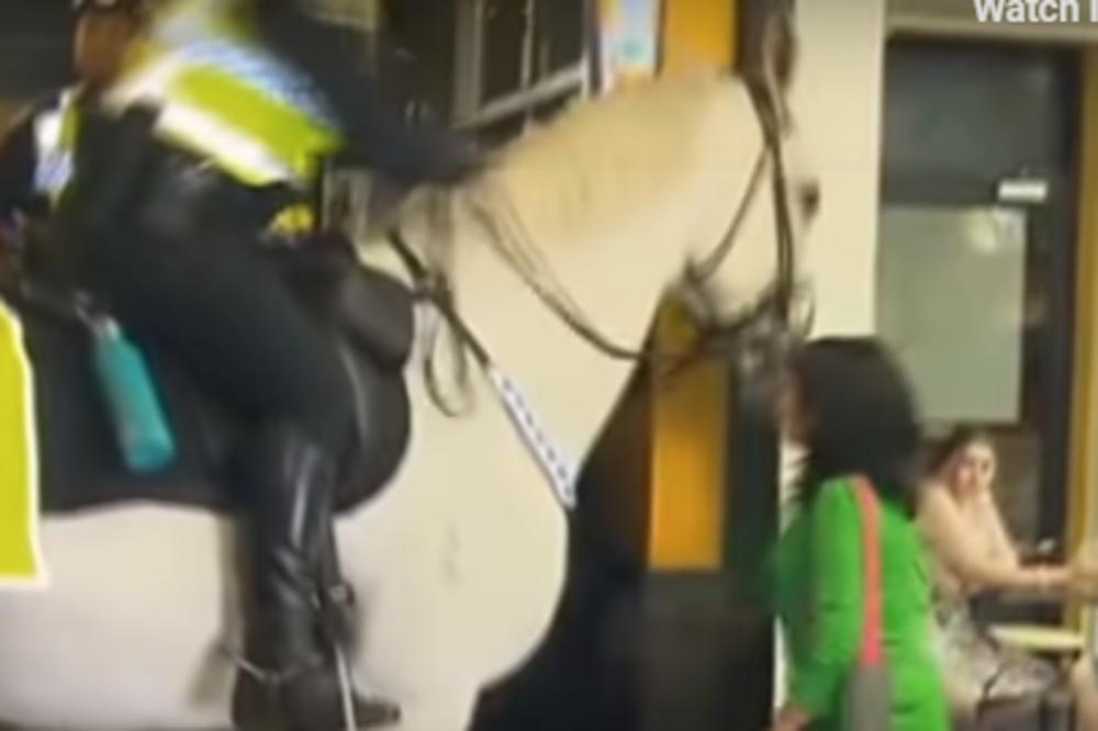 ŽENA JE POKUŠALA DA UDARI KONJA: Reakcija policajca bila je BRUTALNA (VIDEO)
