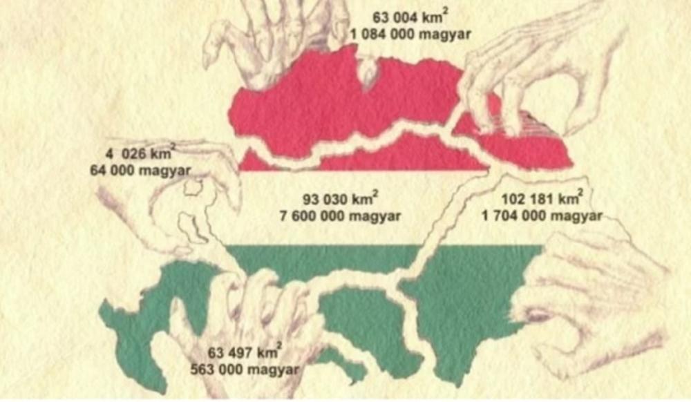 Mapa Velike Mađarske  