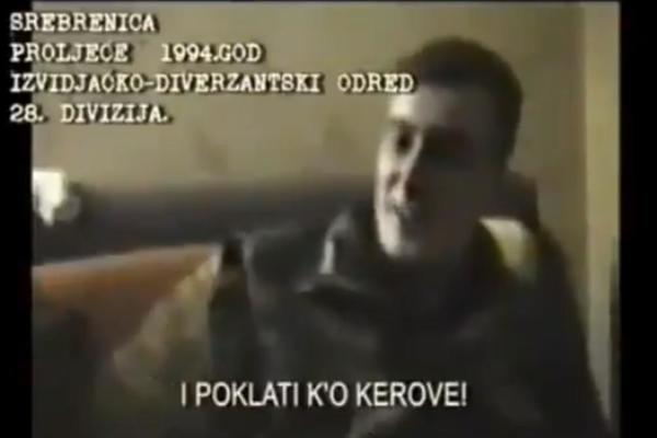 SAMO KLATI I UBIJATI ČETNIKE, UNIŠTITI SVE ŠTO JE SRPSKO! Odvratan snimak boraca Nasera Orića iz Srebrenice
