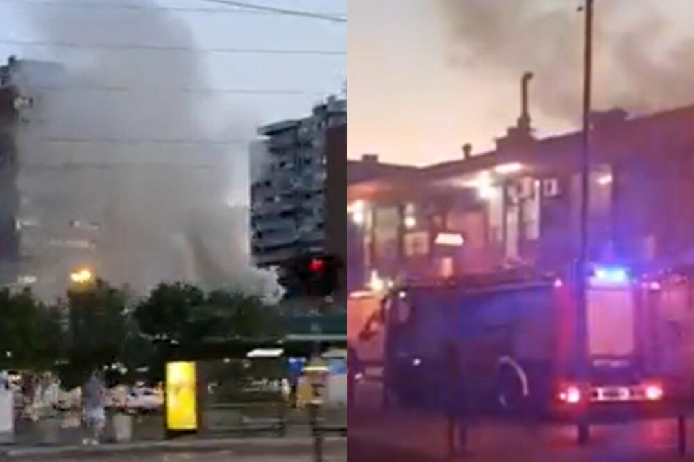 PRVI SNIMCI POŽARA U KINESKOM TRŽNOM CENTRU! Dim kulja na sve strane, vatrogasci gase vatru! (VIDEO)