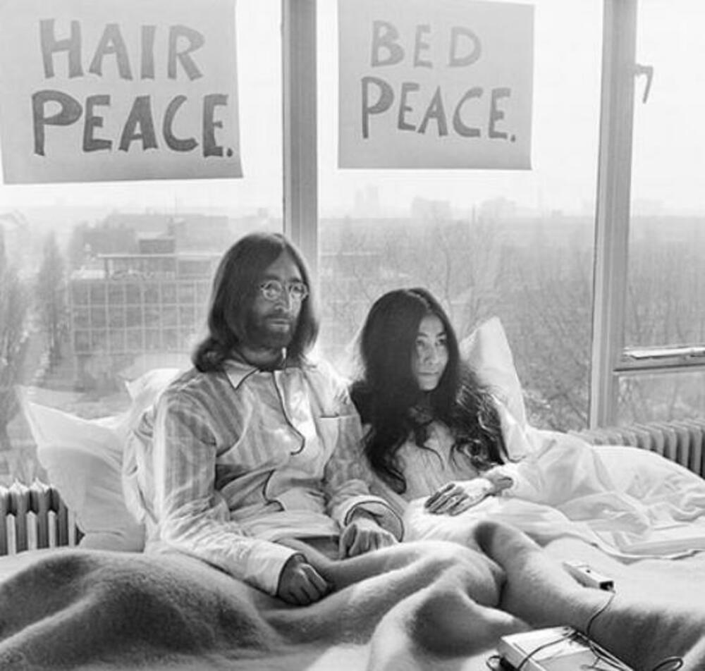 Mir u krevetu, Džon Lenon, Joko Ono