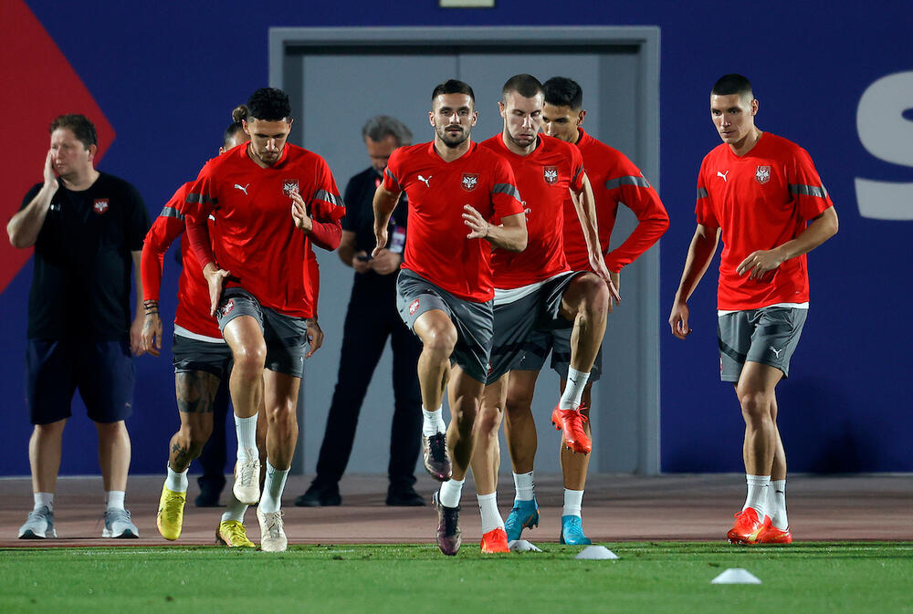 Trening fudbalera Srbije u Kataru