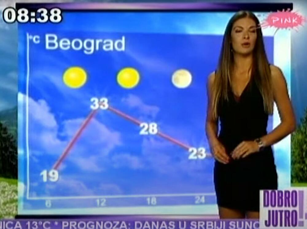 Sanja Kužet kao voditeljka vremenske prognoze