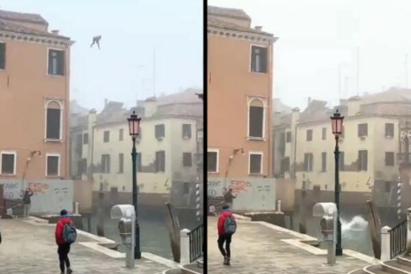"TREBALO BI DA MU DAJU POTVRDU O GLUPOSTI": Snimak iz Venecije ŠOKIRAO svet, šta bre radi ovaj čovek?! (VIDEO)