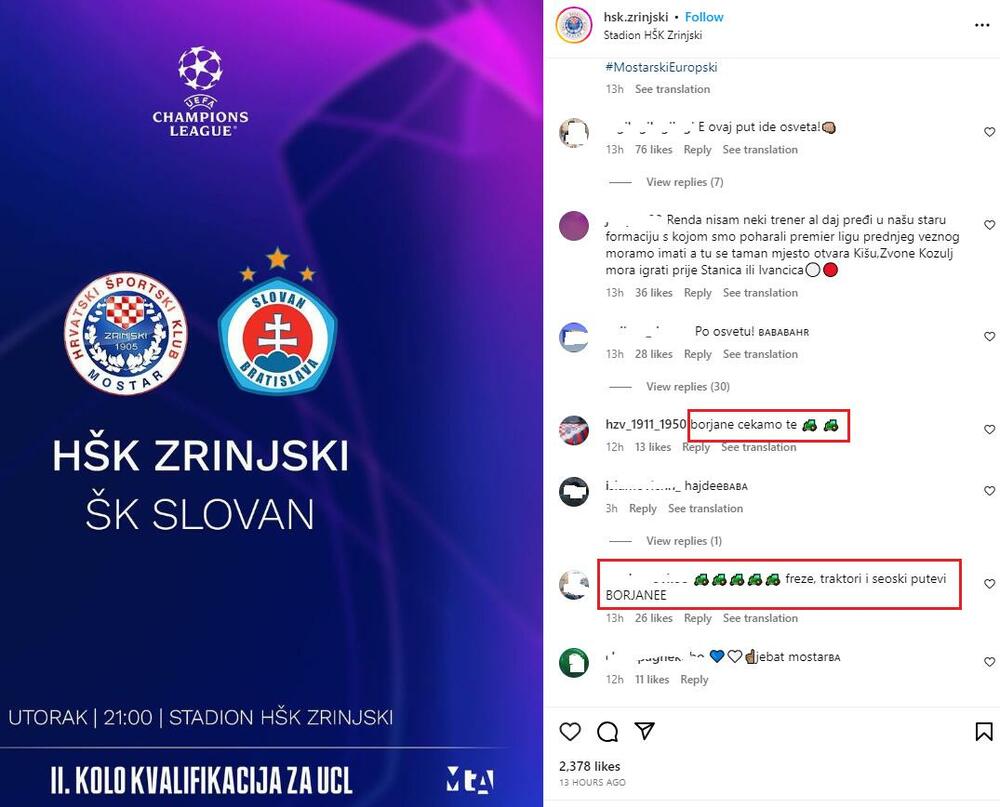 Navijači Zrinjskog, Milan Borjan, FK Zrinjski