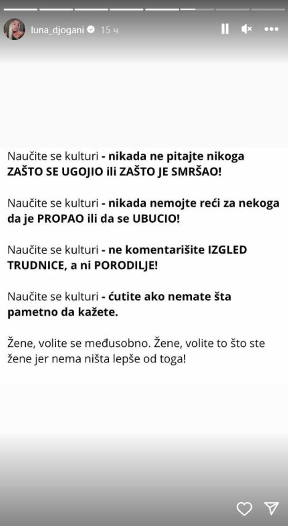 Luna Đogani odgovorila Veri Matović
