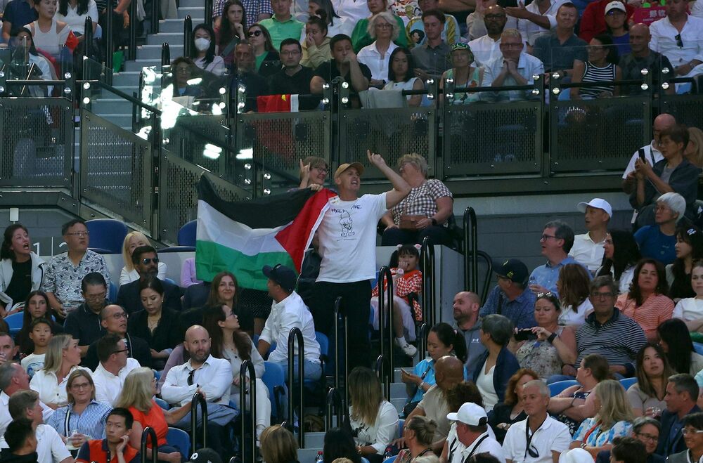Navijač za zastavom Palestine